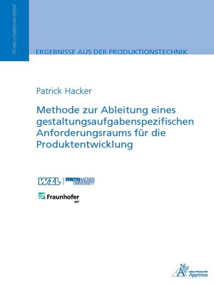 cover image of Methode zur Ableitung eines gestaltungsaufgabenspezifischen